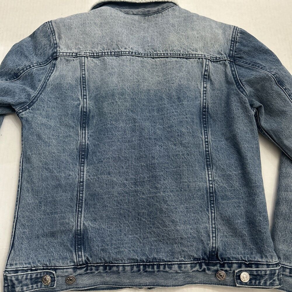 PacSun Sherpa lined Mens Denim Jacket Trucker Style Sz S - Picture 12 of 16